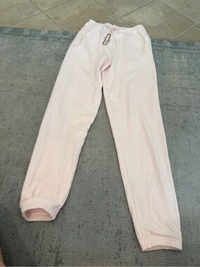 SKIMS Pale Pink Drawstring Track Joggers